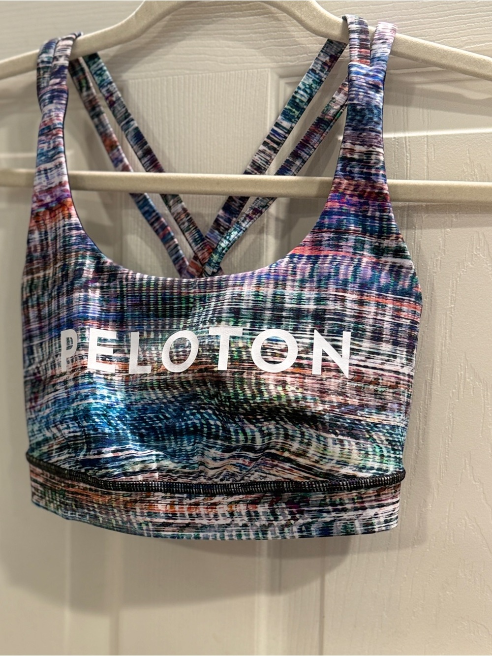 Lululemon x Peloton Energy Sports Bra | Size 6 | Multicolor Strappy Back - Picture 3 of 8